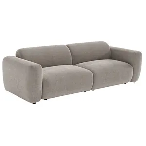 VENTE-UNIQUE Canapé 4 places en tissu gris POGNI pas cher