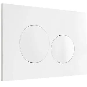 VENTE-UNIQUE Plaque de déclenchement pour WC avec double touche - Blanche - OPULUS pas cher