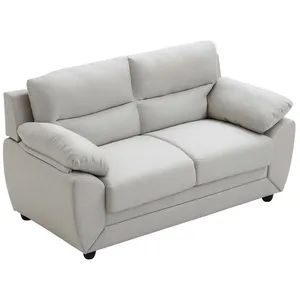 VENTE-UNIQUE Canapé 2 places en tissu beige MANOA pas cher