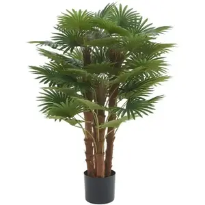 VENTE-UNIQUE Arbre artificiel palmier - H.93 cm - Vert - RHAPIS pas cher