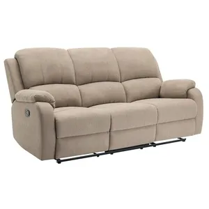 VENTE-UNIQUE Canapé 3 places relax en microfibre taupe BRODY pas cher