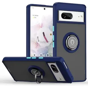 CEKA TECH Coque Google Pixel 7 anneau support - Bleu pas cher
