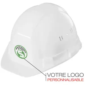 Comparateur de prix : SIGNALETIQUE.BIZ FRANCE Casque de sécurité chantier personnalisable (W1010016P).- Jaune -