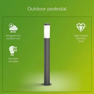 Lampadaire d'extérieur Philips utrecht - Anthracite - 20W - Résistant ... pas cher