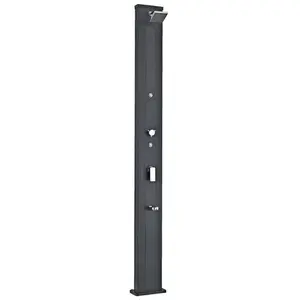 Douche solaire droite alu noir 28 l avec rince-pieds et brumisateurVendu parcdiscount