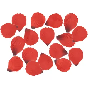 PartyDeco Vegaoo - 100 donkerrode stoffen rozenblaadjes 5 x 5 cm voor decoratie pas cher