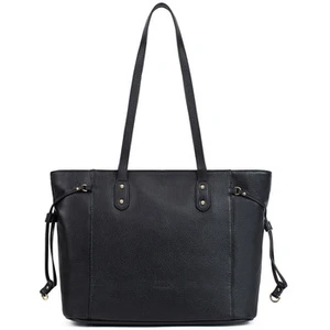 Sac porté épaule HEXAGONA - Solange - Noir - Cuir - Dimensions 40x30x1... pas cher
