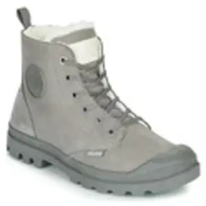 Chaussure montante femme Palladium Pampa Hi Zip WL en cuir gris