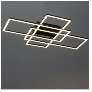 Comparateur de prix : KOSILUM Plafonnier ou applique LED dimmable futuriste triple rectangle - Eli