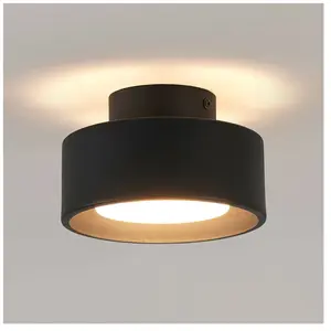 KOSILUM Plafonnier spot noir IP20 15 cm - Prins pas cher