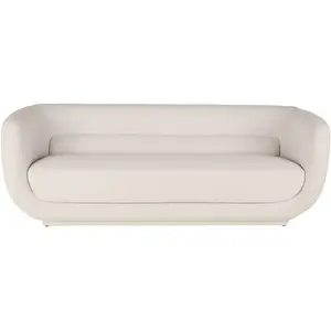 Maisons du Monde Beige geweven 3/4-zitsbank pas cher