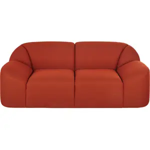 Maisons du Monde Canapé 2 places en tissu mailles 3D coloris rouille pas cher