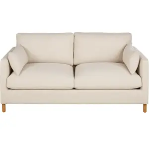 Maisons du Monde Canapé 3/4 places en textile tramé beige pas cher