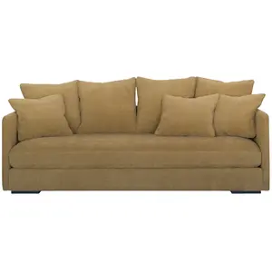 Maisons du Monde Canapé 4 places en textile flammé ocre