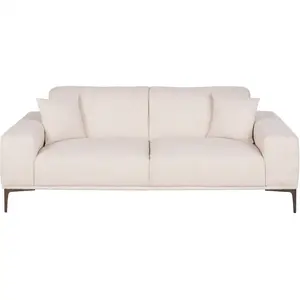 Maisons du Monde Canapé 2 places en textile tramé beige pas cher
