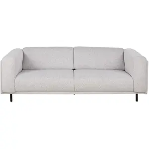 Maisons du Monde 3-zits bank van lichtgrijs gemêleerd geweven textiel pas cher