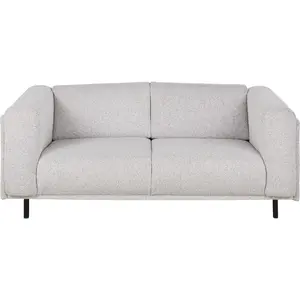 Maisons du Monde Canapé 2 places en textile tramé gris clair chiné pas cher