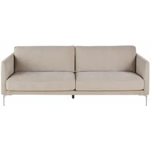 3/4-zitsbank in beige fluweelachtige stof pas cher