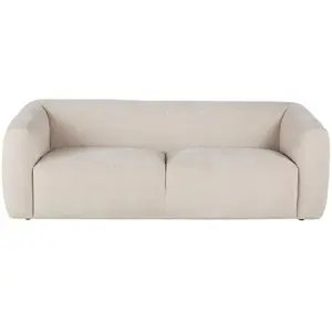 3-zitsbank in beige fluweelachtige stof pas cher