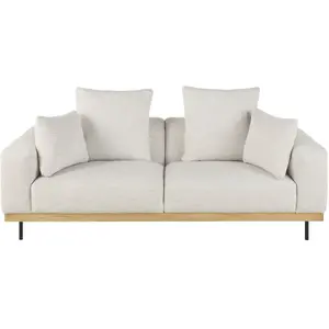 Maisons du Monde Zandkleurige gerecycleerd polyester zetel met 3/4 zitplaatsen voor professioneel gebruik pas cher