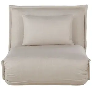 Maisons du Monde Beige éénzitsslaapbank met kliksysteem pas cher