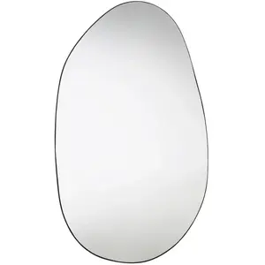 Maisons du Monde Ovale zwarte metalen spiegel, 100 x 170 cm pas cher