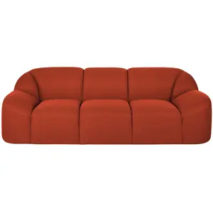 Maisons du Monde Canapé 3 places en tissu mailles 3D coloris rouille pas cher