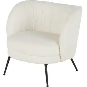 Maisons du Monde Fauteuil bouclettes écrues pas cher