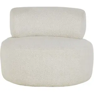 Maisons du Monde Lichtgrijze draaifauteuil uit boucléstof pas cher