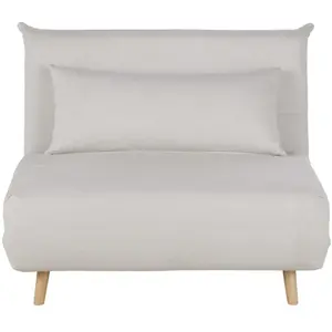 Maisons du Monde Beige éénzitsslaapbankje met kliksysteem pas cher