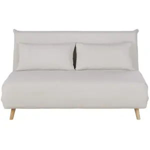 Maisons du Monde Beige slaapbankje met kliksysteem en 2 zitplaatsen pas cher