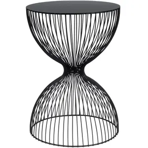 Maisons du Monde Bout de canapé filaire métal noir mat pas cher