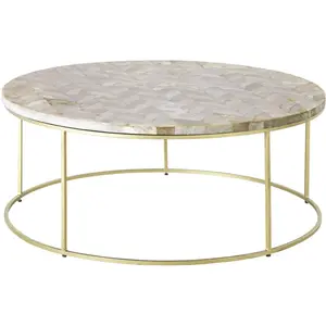 Maisons du Monde Table basse en pierre motif à chevrons pas cher