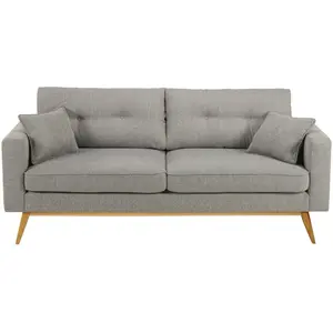 Maisons du Monde Scandinavische 3-zitsbank, lichtgrijs pas cher