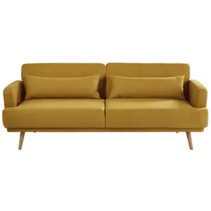 Maisons du Monde Canapé clic-clac 3 places jaune pas cher