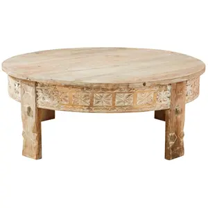 Maisons du Monde Ronde salontafel van bewerkt massief mangohout pas cher
