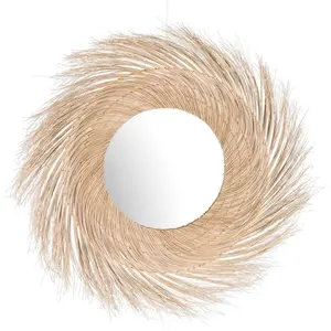 Maisons du Monde Ronde spiegel van kokosvezel D110 pas cher