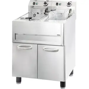 Casselin CFP132 friteuse Dubbel 26 l Vrijstaand 9900 W Frituurpan Roestvrijstaal pas cher