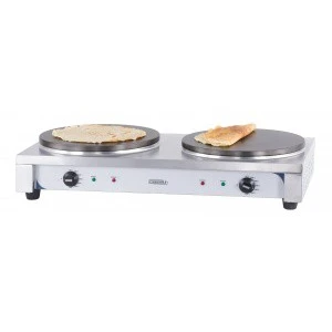 Casselin CCD40E crepe maker 2 crêpe(s) 2700 W Roestvrijstaal pas cher