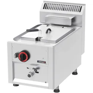 Friteuse Professionnelle gaz vanne de vidange 8 litres - Casselin pas cher