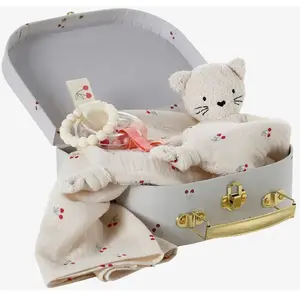 Comparateur de prix : Vertbaudet Aanpasbaar knuffeldoosje + bijtringen + slaapzak met koffer...