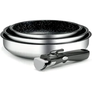 BACKEN Lot de 4 poêles en inox pas cher