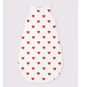Gigoteuse à coeurs en coton Petit bateau blanc 18/36M