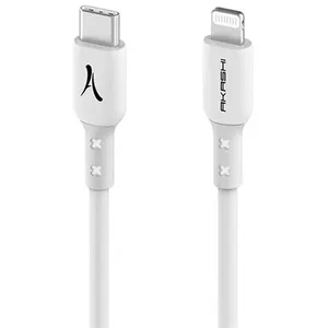 AKASHI Cable 3 Metres Renforce Usb Type-C Vers Lightning Blanc pas cher