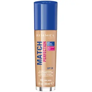 RIMMEL Fond de teint Nu Protege Match Perfection - 303 True Nude - 30 ml pas cher
