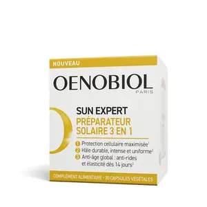Oenobiol Sun expert Préparateur Solaire 3en1 Triple action 30 capsules pas cher