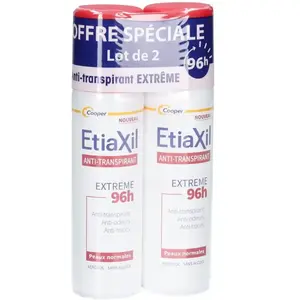 Etiaxil Anti-transpirant Aérosol Extrême 96h 150 ml Lot de 2