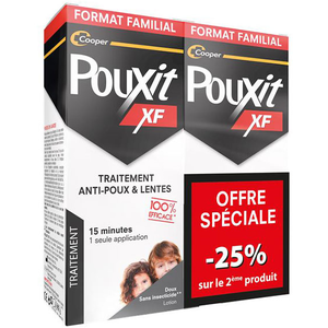 Pouxit Extra Fort Lotion Traitement Anti-poux et lentes du cuir chevelu Lot 2x200 ml pas cher
