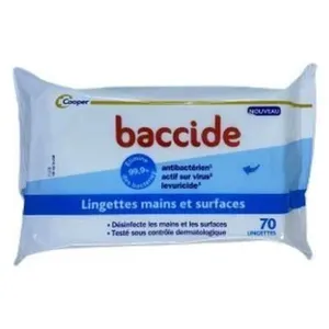 Baccide Lingettes Mains et Surfaces 70 lingettes pas cher