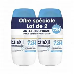 Etiaxil Anti-transpirant Roll-On Protection 72H 2 x 50 ml pas cher